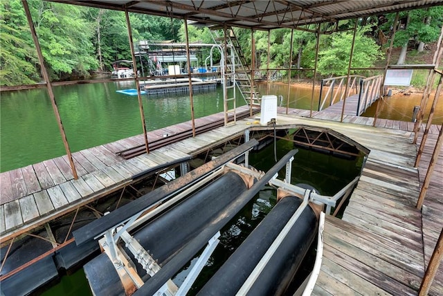 455 Sams Rd, Dawsonville, GA 30534 - dock with a water view and boat lift