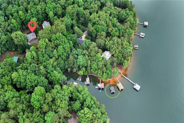 455 Sams Rd, Dawsonville, GA 30534 - aerial overview of property's location featuring a large body of water