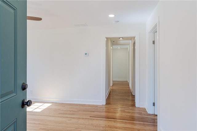 hallway featuring light hardwood / wood-style flooring