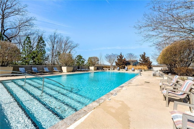 view of pool with a patio