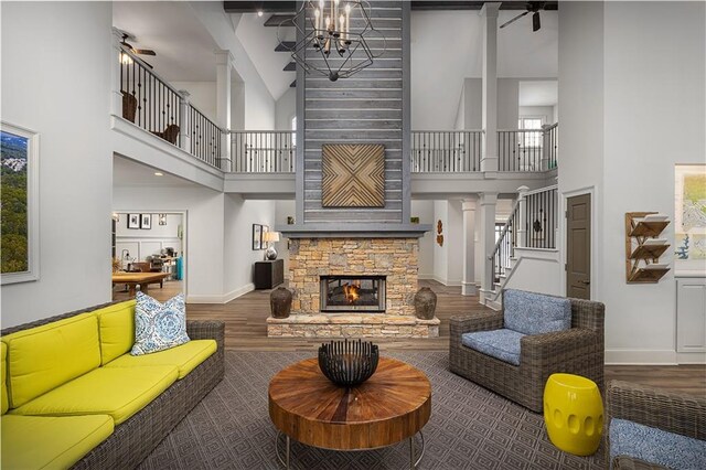 328 Willow Cv, Canton, GA 30114 - lobby featuring a high ceiling and stairs