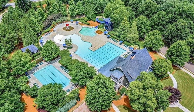 328 Willow Cv, Canton, GA 30114 - aerial view of a pool area