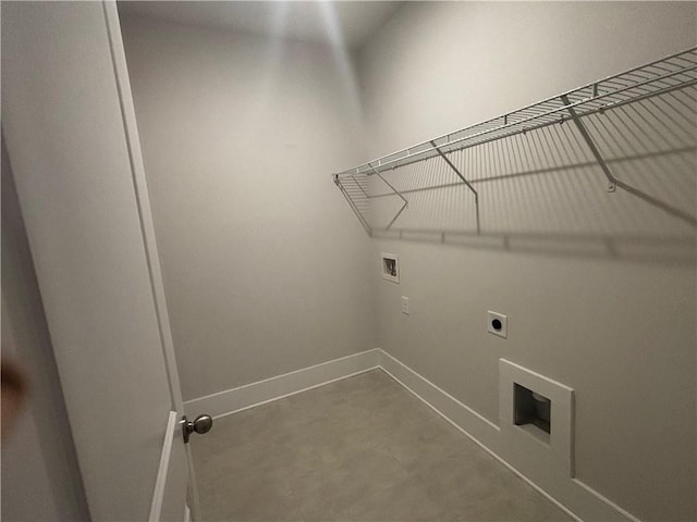 328 Willow Cv, Canton, GA 30114 - clothes washing area featuring washer hookup, electric dryer hookup, and baseboards