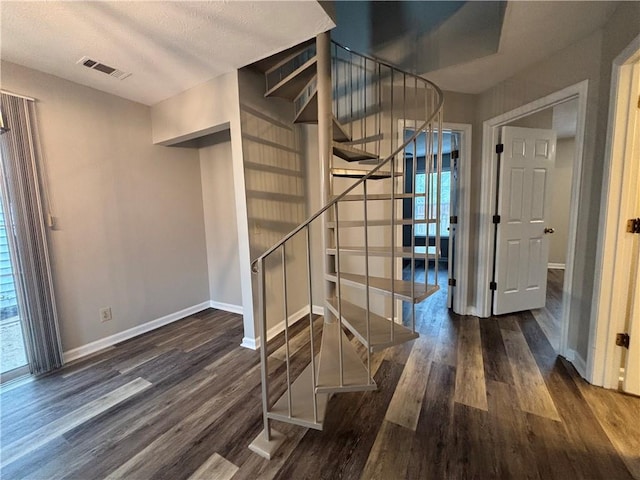 1822 Commonwealth Dr, Woodstock, GA 30188 - foyer with stairs, wood finished floors, and baseboards