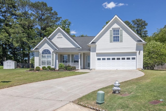 2780 Matlin Way, Buford, GA 30519 - traditional-style home with covered porch, driveway, and an attached garage