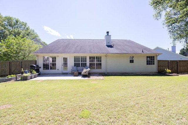 2780 Matlin Way, Buford, GA 30519 - rear view of property with a patio area, a chimney, and an outdoor hangout area