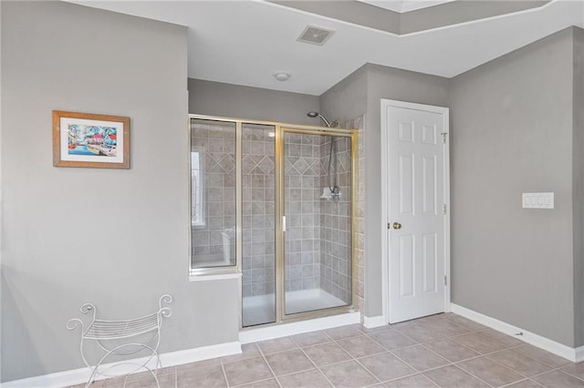 1775 Porterton Way, Cumming, GA 30041 - bathroom featuring a shower stall and tile patterned flooring