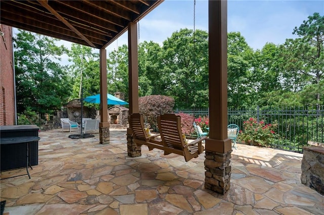 1775 Porterton Way, Cumming, GA 30041 - fenced backyard with a patio