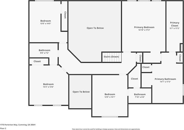 1775 Porterton Way, Cumming, GA 30041 - view of home floor plan