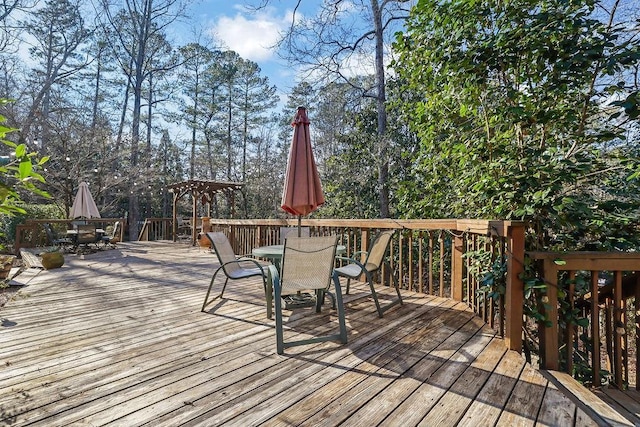 view of wooden deck