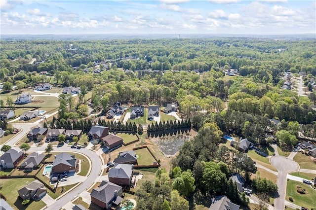 6238 Mount Salem Cir, Flowery Branch, GA 30542 - aerial view of property's location with a heavily wooded area and nearby suburban area