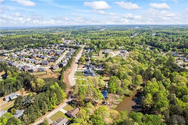 6238 Mount Salem Cir, Flowery Branch, GA 30542 - aerial view of property's location featuring a heavily wooded area and nearby suburban area