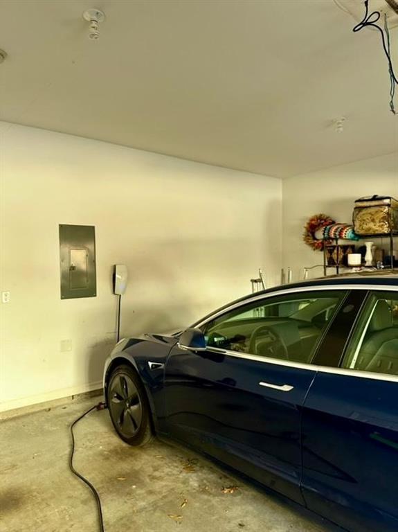 garage with electric panel