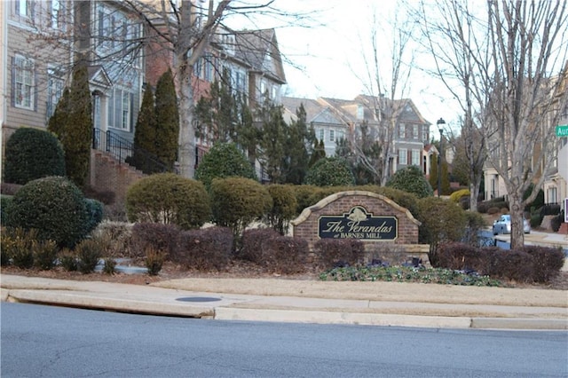 view of community sign