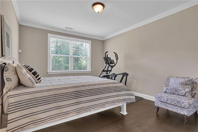 13015 Fox Rd, Alpharetta, GA 30005 - bedroom with wood finished floors and ornamental molding
