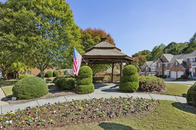 view of home's community featuring a gazebo