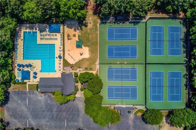 4246 Stilson Cir, Peachtree Corners, GA 30092 - drone / aerial view of a pool area