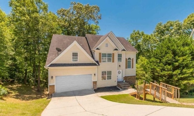 craftsman-style home featuring a garage