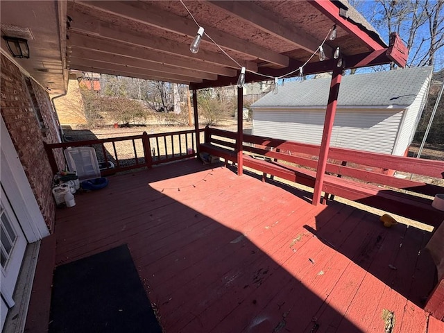 view of wooden terrace