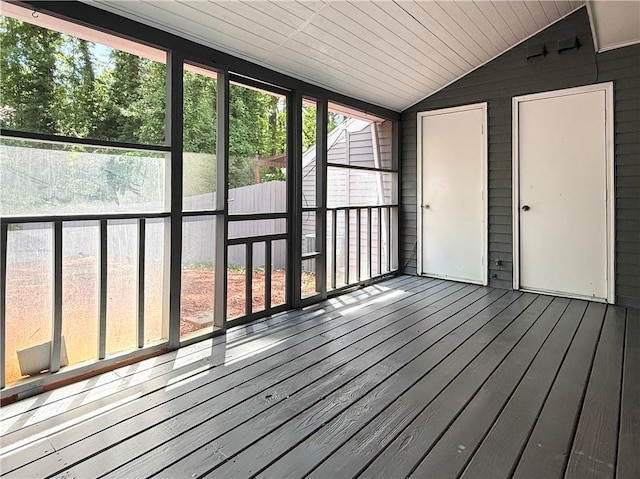 unfurnished sunroom featuring plenty of natural light