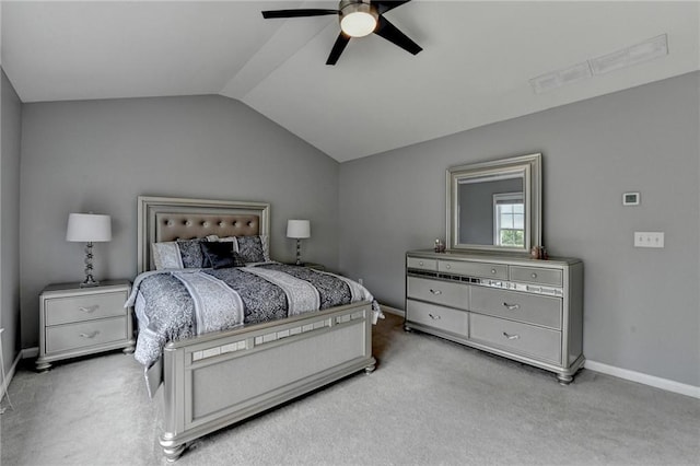 450 Hilingdon Way, Suwanee, GA 30024 - bedroom featuring lofted ceiling, carpet floors, baseboards, and ceiling fan