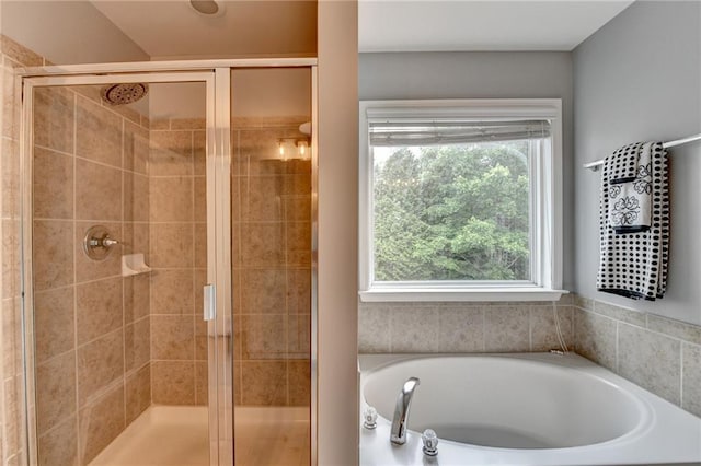 450 Hilingdon Way, Suwanee, GA 30024 - bathroom with healthy amount of natural light, a stall shower, and a bath