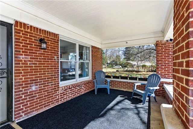 view of patio / terrace with a porch