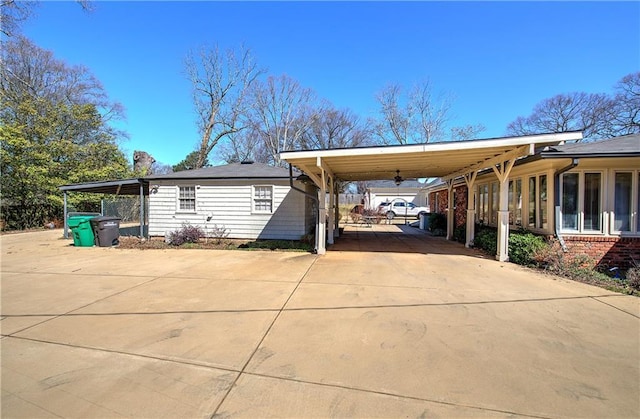 exterior space featuring driveway