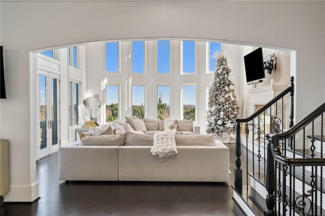 living room with plenty of natural light