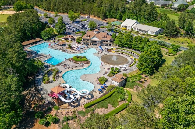 1096 Bridge Mill Ave, Canton, GA 30114 - aerial view of a pool