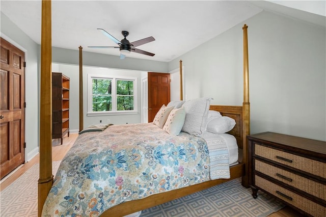 1104 Warrenhall Ln NE, Brookhaven, GA 30319 - bedroom featuring light wood-style flooring and ceiling fan