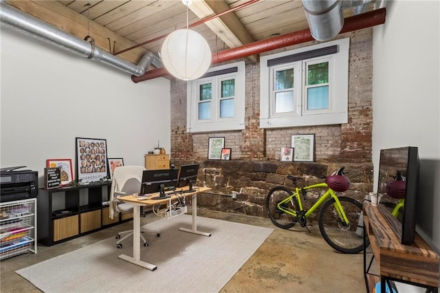 19 Hilliard St SE Unit 13, Atlanta, GA 30312 - office space featuring concrete floors and brick wall