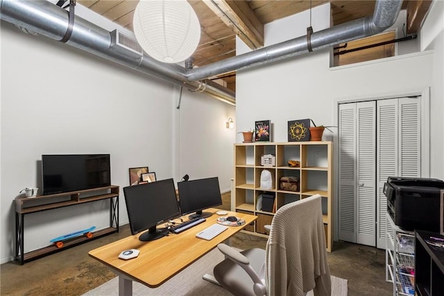 19 Hilliard St SE Unit 13, Atlanta, GA 30312 - office area with concrete floors