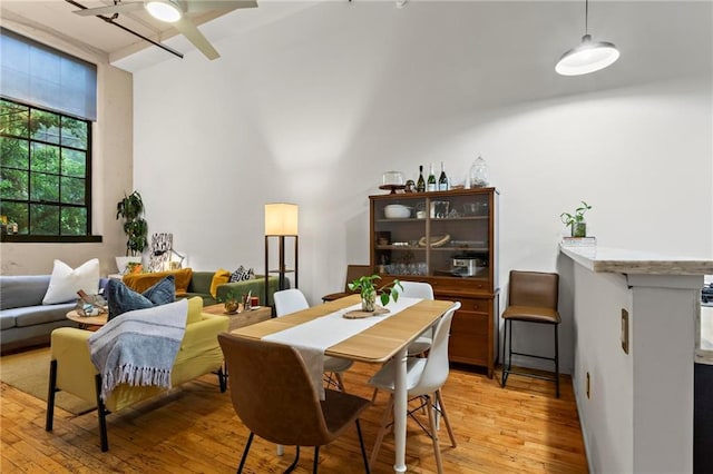 19 Hilliard St SE Unit 13, Atlanta, GA 30312 - dining room with light wood-type flooring and ceiling fan
