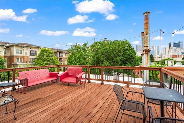 19 Hilliard St SE Unit 13, Atlanta, GA 30312 - wooden terrace with an outdoor living space