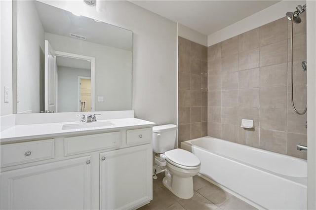 791 Belrose Dr, Smyrna, GA 30080 - full bath with toilet, tile patterned floors, vanity, and tub / shower combination