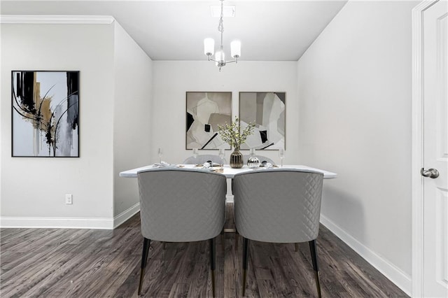 791 Belrose Dr, Smyrna, GA 30080 - dining space with wood finished floors, baseboards, and a chandelier