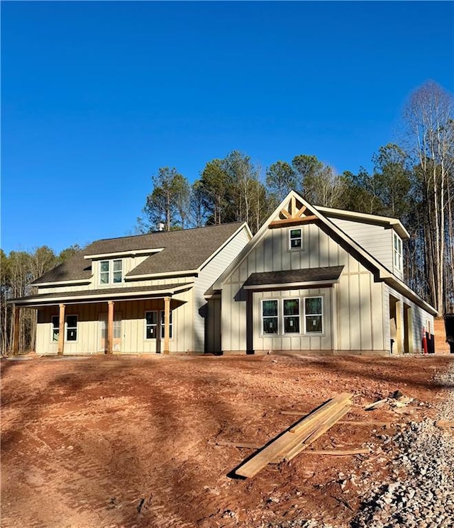 view of front of property with board and batten siding