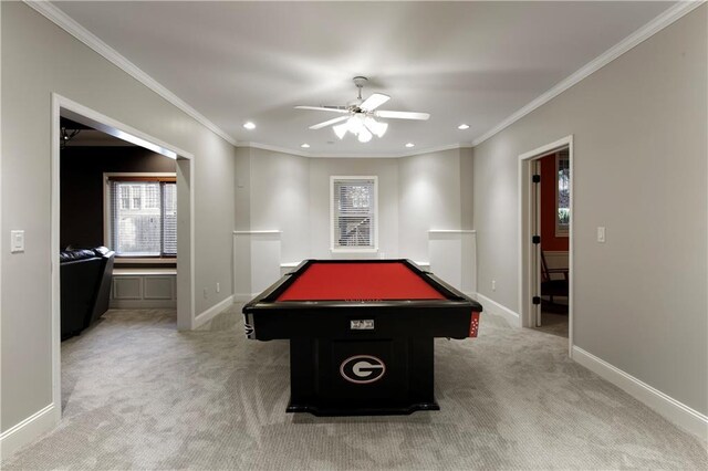 bathroom with crown molding, visible vents, toilet, shower / tub combo, and vanity