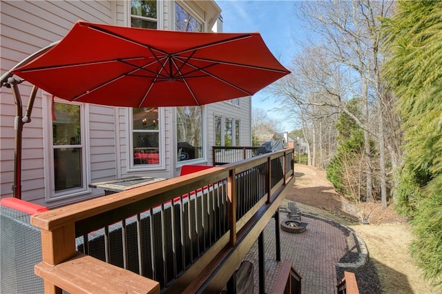 view of wooden deck