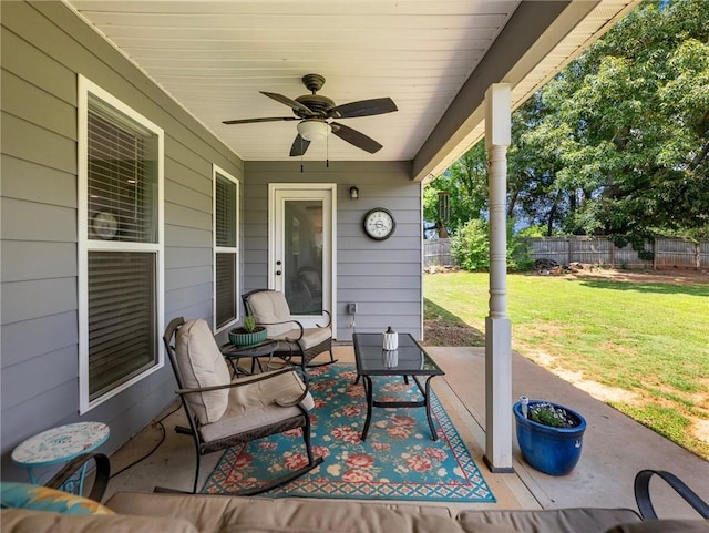 132 Mcmillian Ct, Winder, GA 30680 - view of patio with a ceiling fan