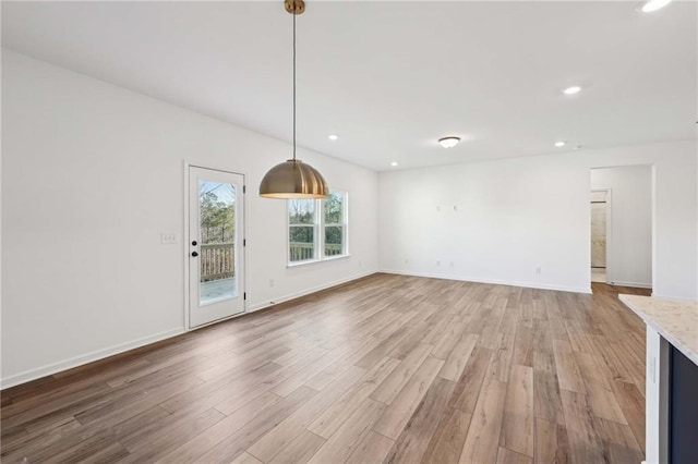 interior space featuring hardwood / wood-style flooring