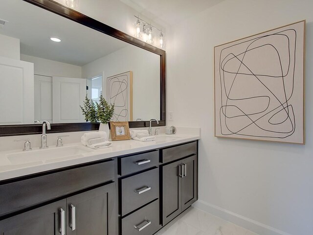 bathroom featuring vanity