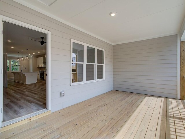 foyer with light hardwood / wood-style flooring