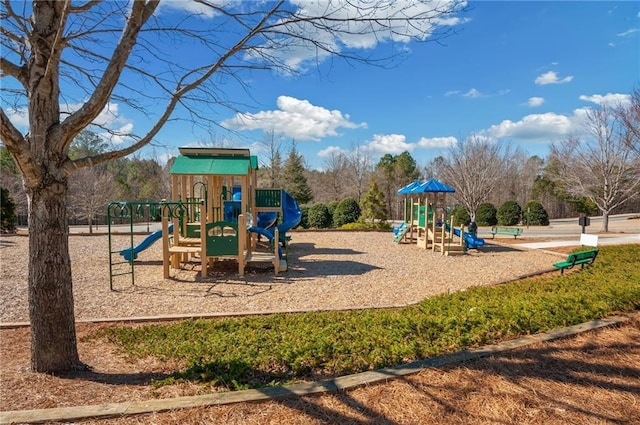 view of community jungle gym