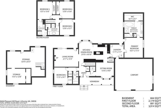 8464 Pleasant Hill Rd, Lithonia, GA 30058 - property floor plan