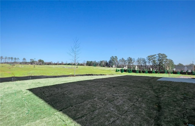 view of yard featuring a rural view