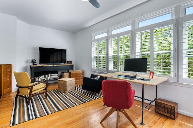 230 Bradberry St SW Unit 9, Atlanta, GA 30313 - office area featuring plenty of natural light and wood finished floors