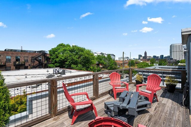230 Bradberry St SW Unit 9, Atlanta, GA 30313 - wooden deck featuring a city view