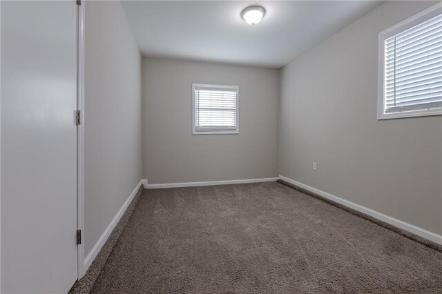 unfurnished room with carpet floors